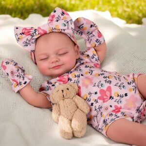 BABESIDE 17" Lifelike Reborn Baby girl Doll – Full Body Vinyl Newborn